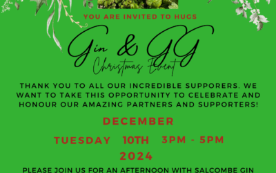 Hugs Gin & GG Event – Tuesday 10th December